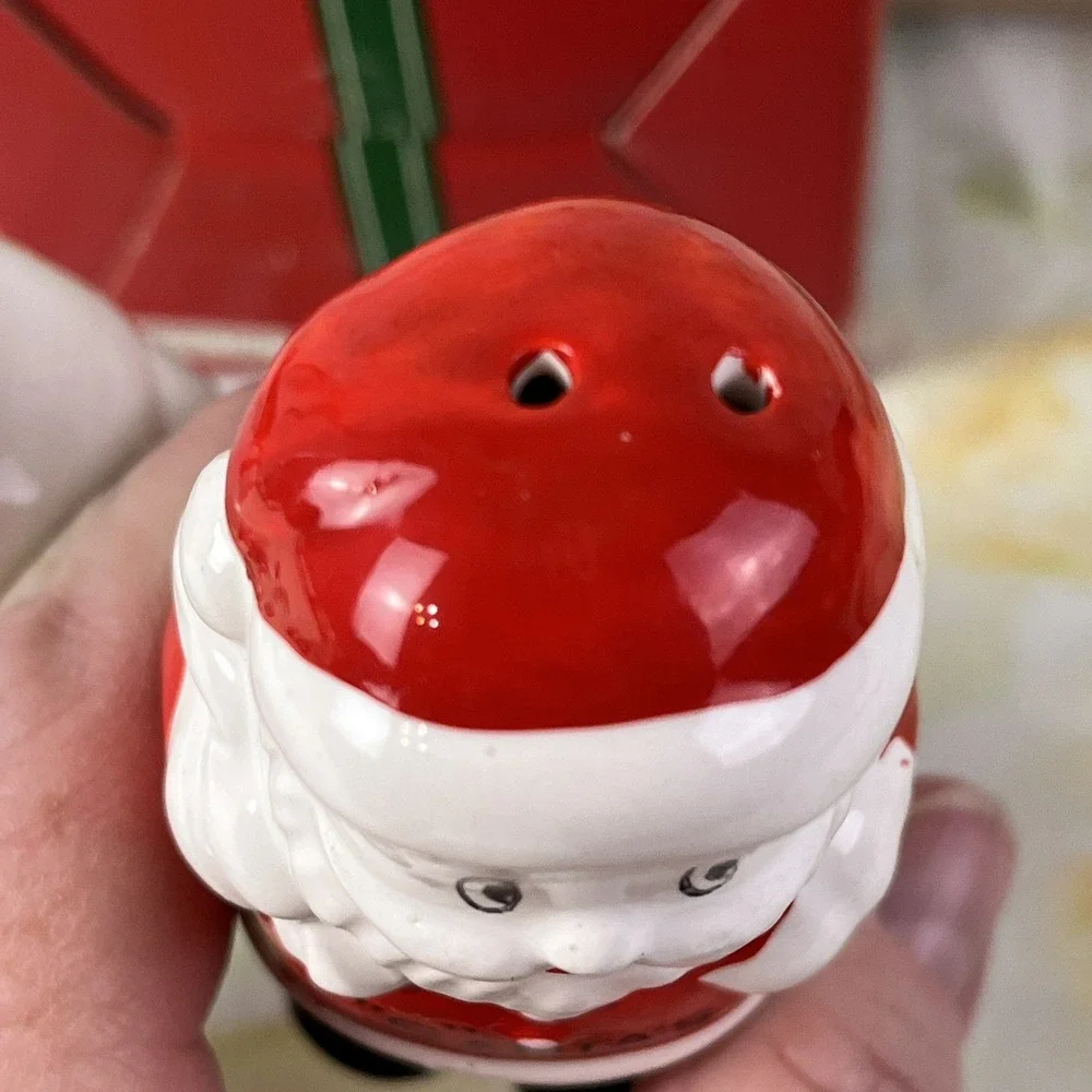 JAPAN Santa Claus Presents Salt & Pepper Shakers Set Original Box Woolworth VTG